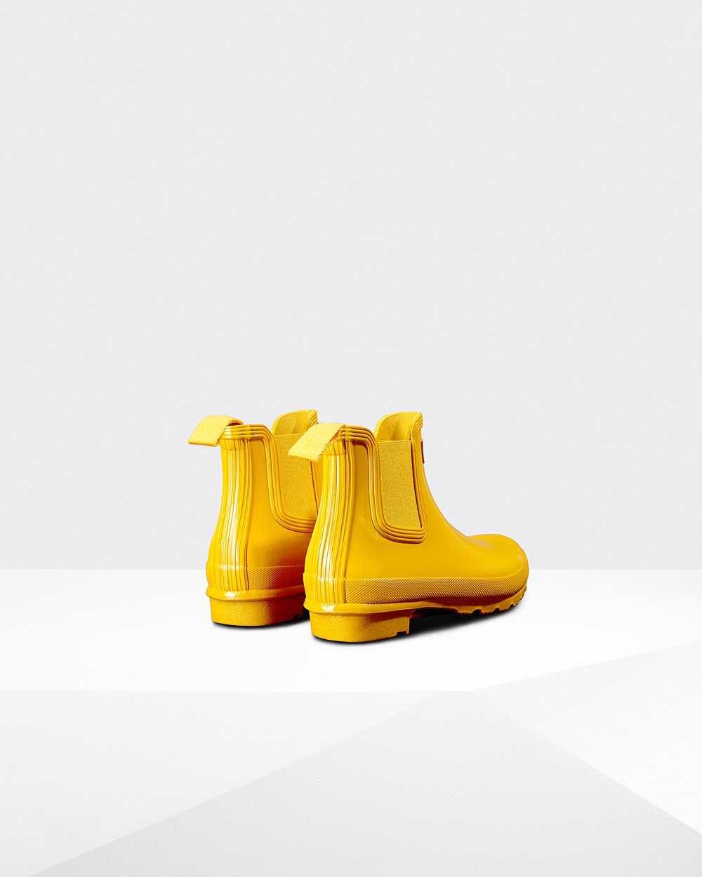 Women Hunter Original Gloss | Chelsea Boots Yellow | NZ-20943-JFBX